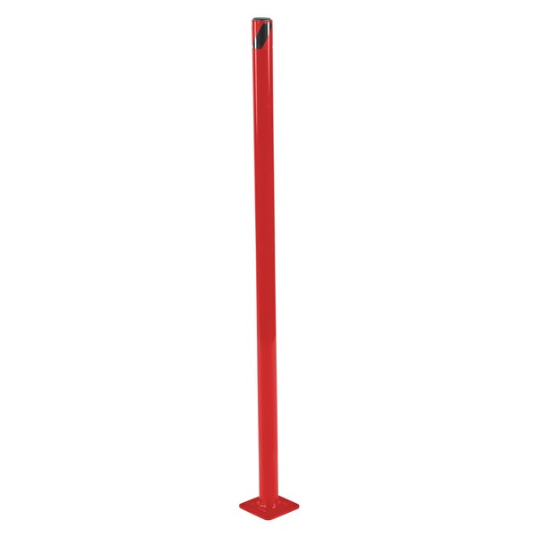 STEEL PIPE SAFETY BOLLARD 48"X1.75" RED